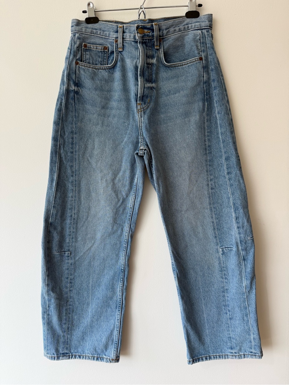 B Sides Slim Lasso Jeans Barrel Leg Blue Jeans Waist 27